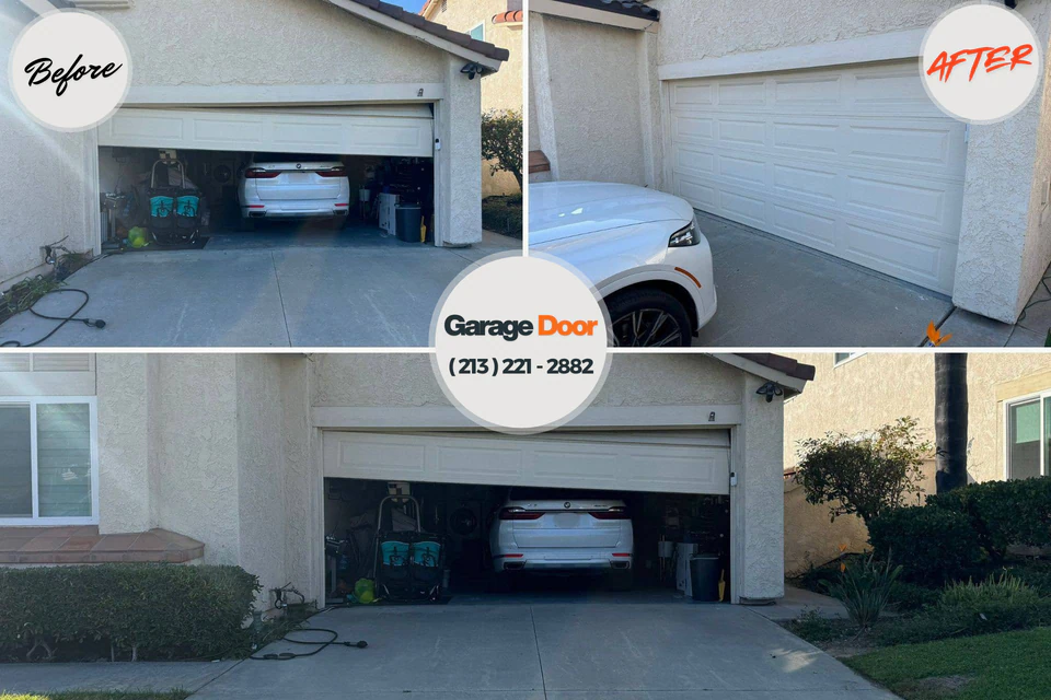 Before and after: garage door repair Toppenish, WA